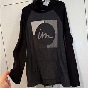 Black and Gray Long Sleeve Hoodie